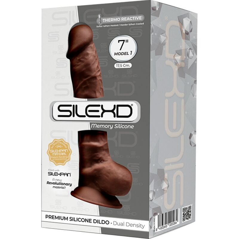 SILEXD - Nr.1 Realistlik dildo Silexpan silikoonist 17.5cm pruun
