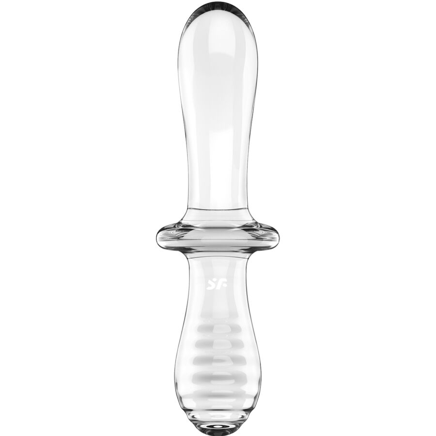 SATISFYER - Kahepoolne klaasist läbipaistev dildo