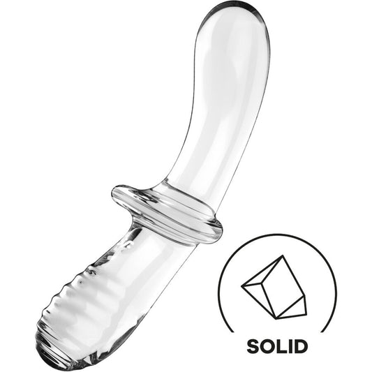 SATISFYER - Kahepoolne klaasist läbipaistev dildo