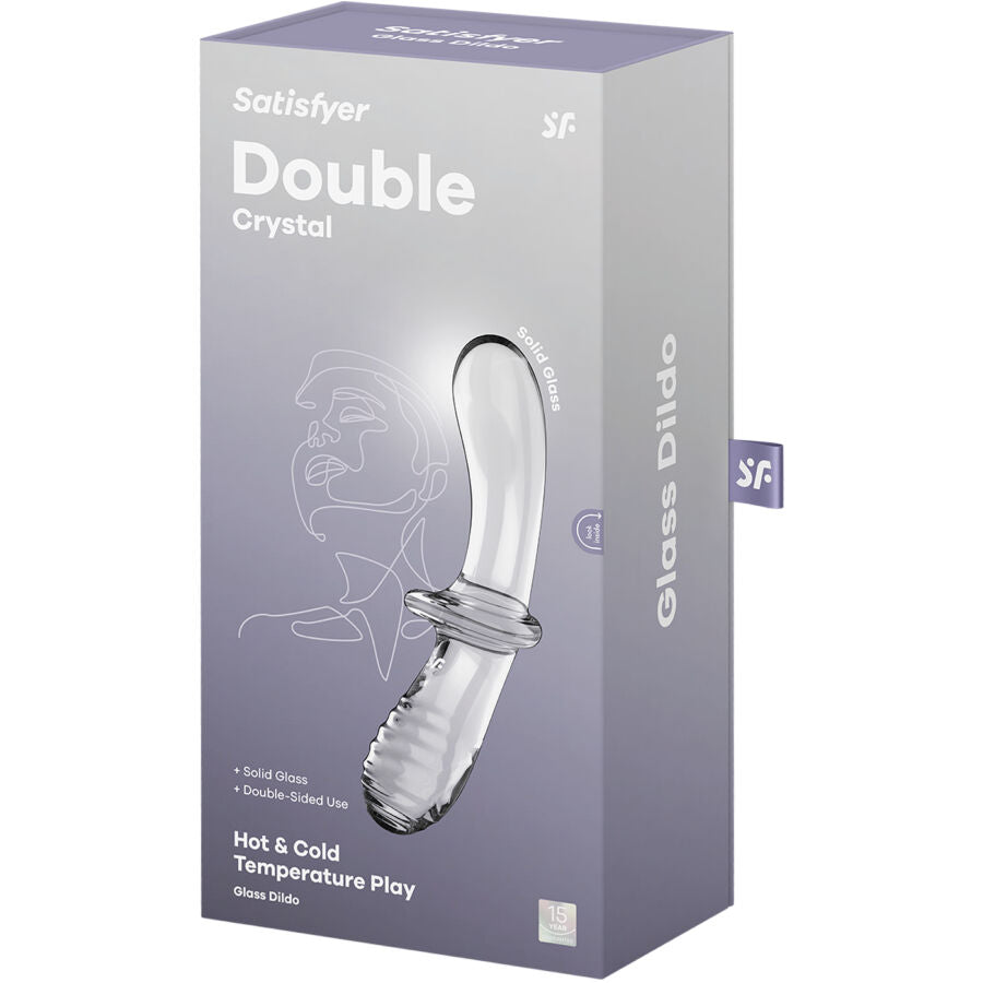 SATISFYER - Kahepoolne klaasist läbipaistev dildo