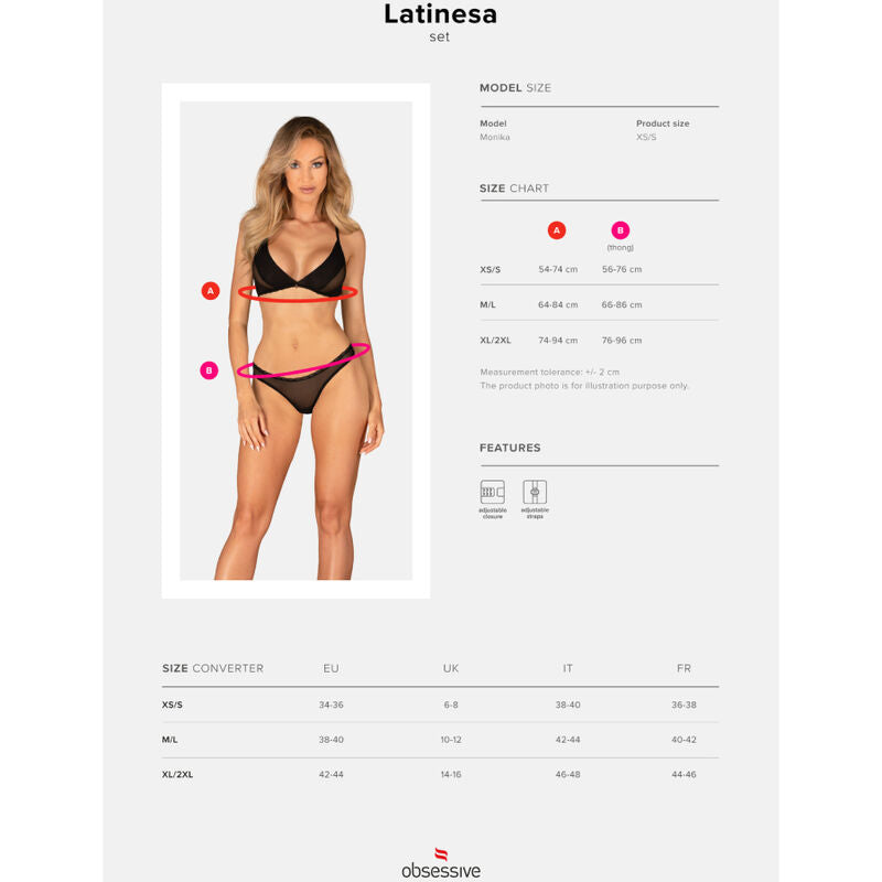 OBSESSIVE - Latinesa seksikas kaheosaline pesukomplekt