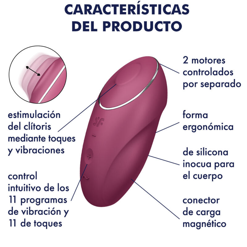 SATISFYER - Tap & Climax 1 Lay-on vibraator
