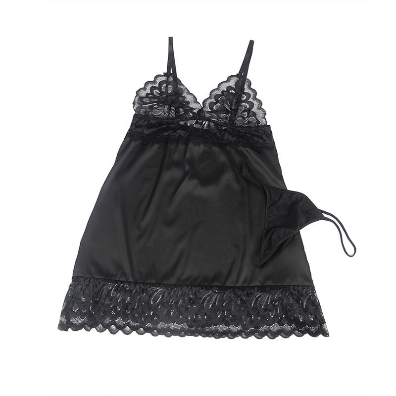 SUBBLIME - Lillelise mustriga babydoll komplekt