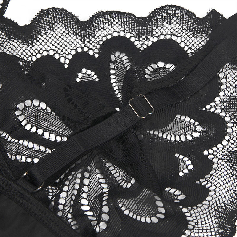 SUBBLIME - Lillelise mustriga babydoll komplekt